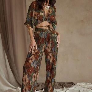 12th Tribe Floral Jumpsuit in Earthy Tones